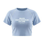Women's Contrast Stitch Raglan Crop T-Shirt