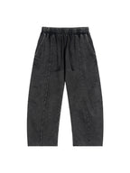 Snow Wash Drawstring Cotton Pants