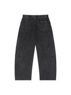 Snow Wash Drawstring Cotton Pants