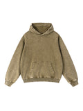 Snow Wash Hand-Frayed Heavyweight  Hoodie