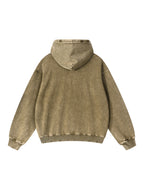 Snow Wash Hand-Frayed Heavyweight  Hoodie