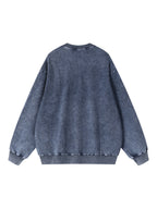 Snow Wash Oversized Crewneck Sweatshirt