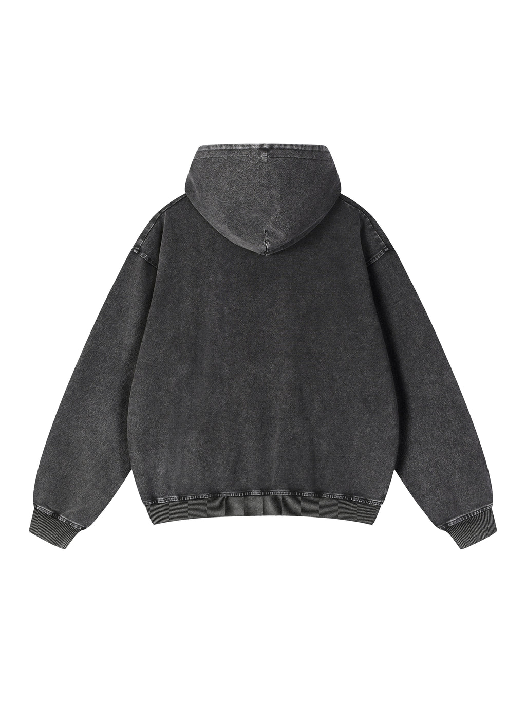 Snow Wash Oversized Zip-Up Hoodie