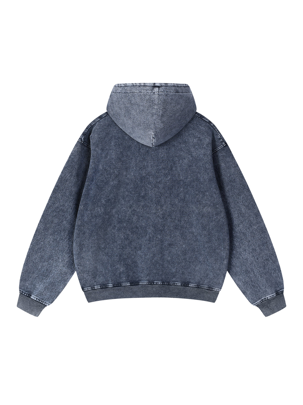 Snow Wash Oversized Zip-Up Hoodie