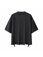 Snow Wash Raw-Hem Boxy T-shirt