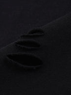 Snow Wash Raw Edge Cotton T-Shirt