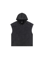 Snow Washed Boxy Hooded Tank Top