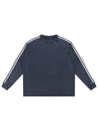 Snow Washed Contrast Tape Sweatshirt