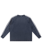 Snow Washed Contrast Tape Sweatshirt