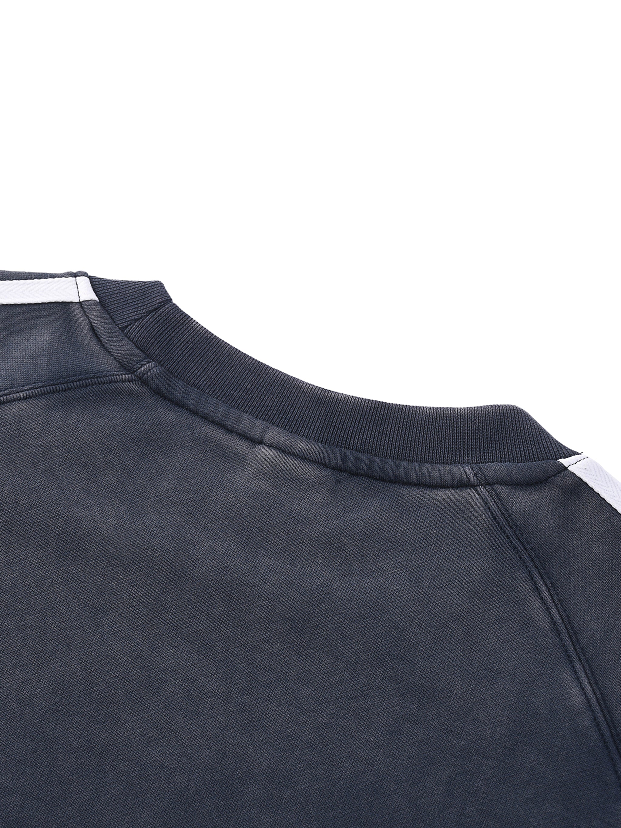 Snow Washed Contrast Tape Sweatshirt