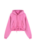 Snow Washed Cropped Hoodie