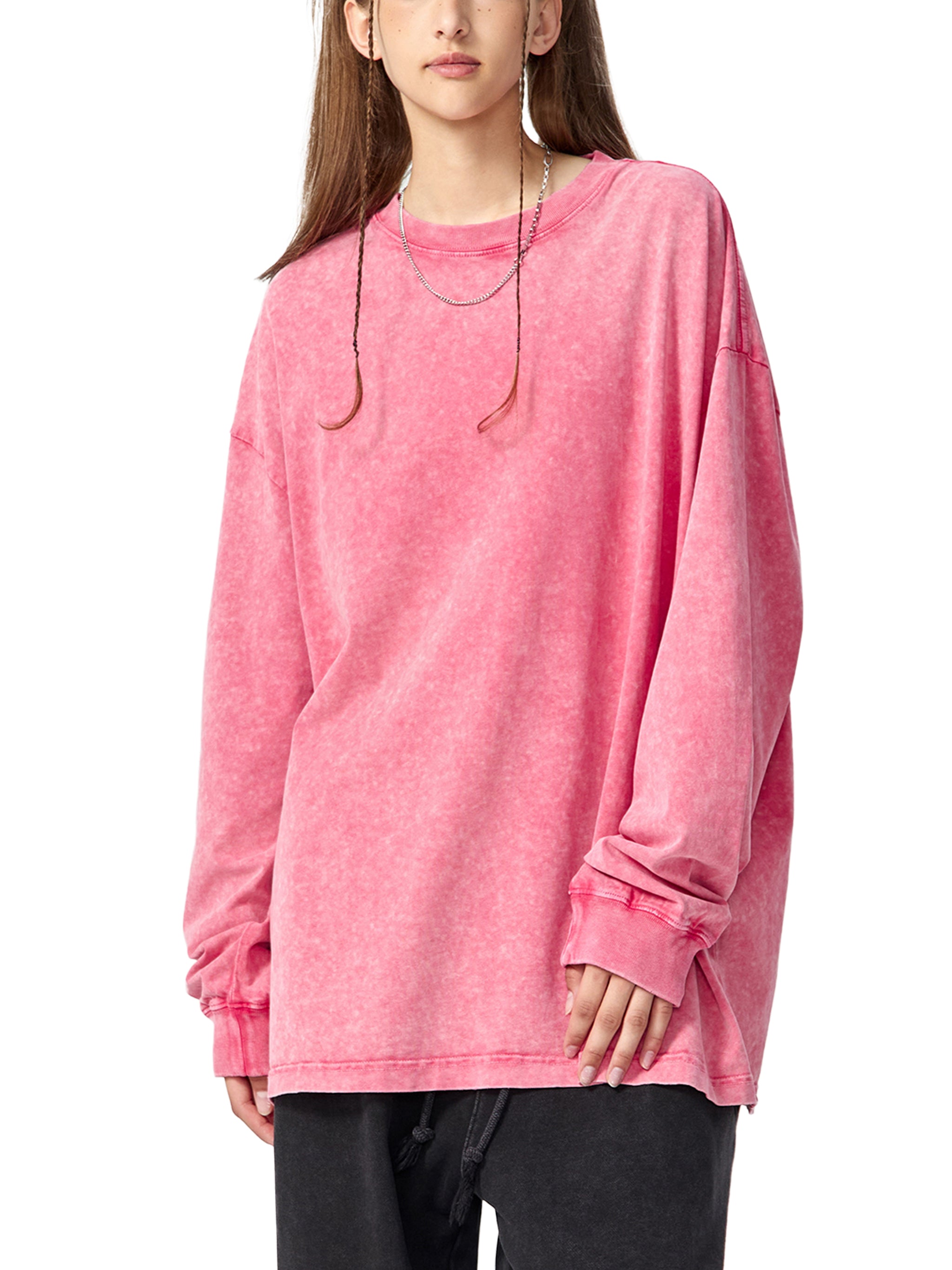 Snow Washed Frayed Edge T-Shirt Women