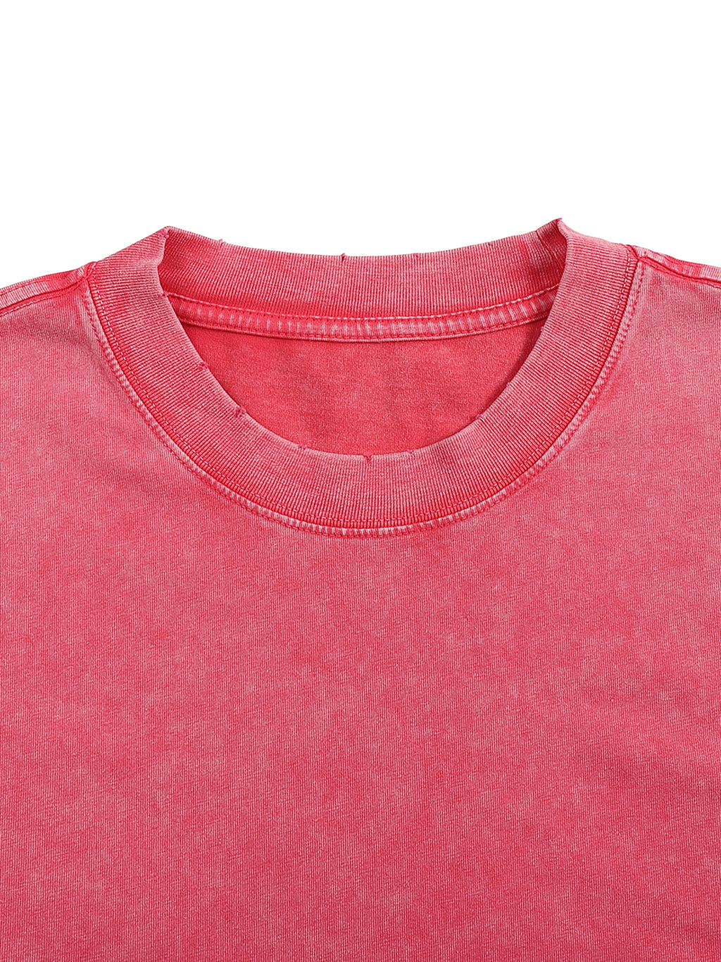 Snow Washed Frayed Edge T-Shirt Women