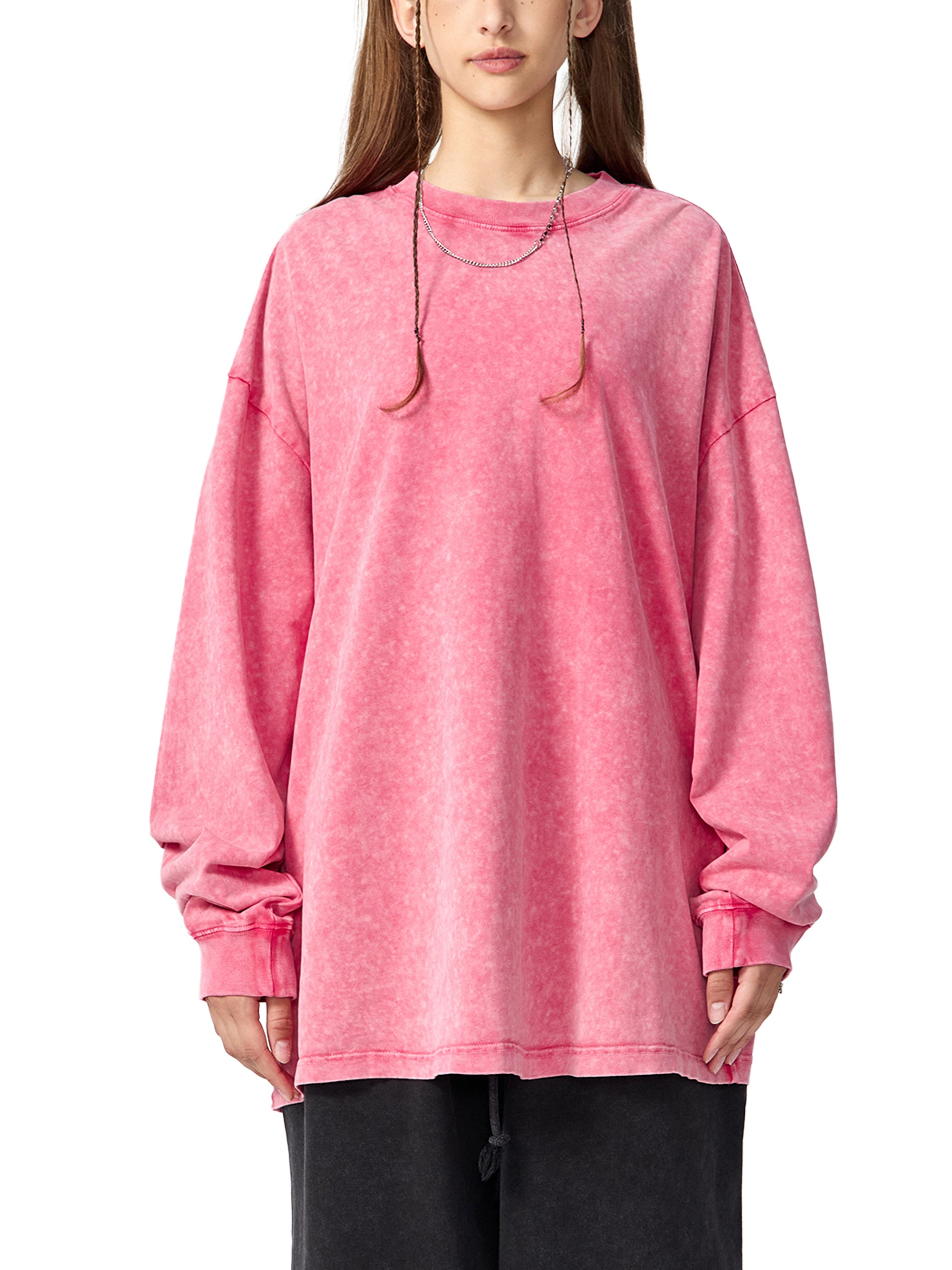 Snow Washed Frayed Edge T-Shirt Women