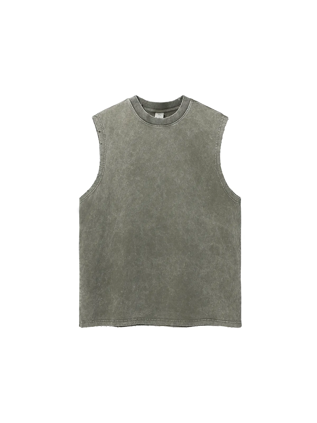 Snow Washed Frayed Hem Tank Top