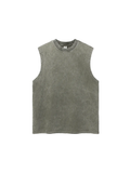 Snow Washed Frayed Hem Tank Top