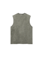 Snow Washed Frayed Hem Tank Top