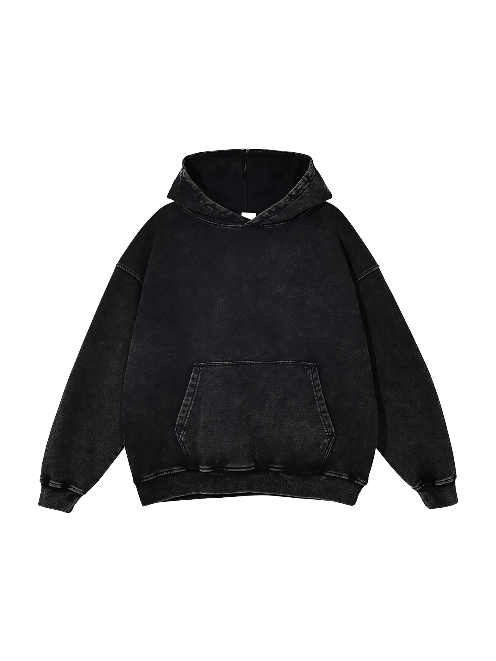 Snow Washed Loose Cotton Hoodie