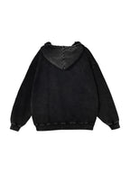Snow Washed Loose Cotton Hoodie