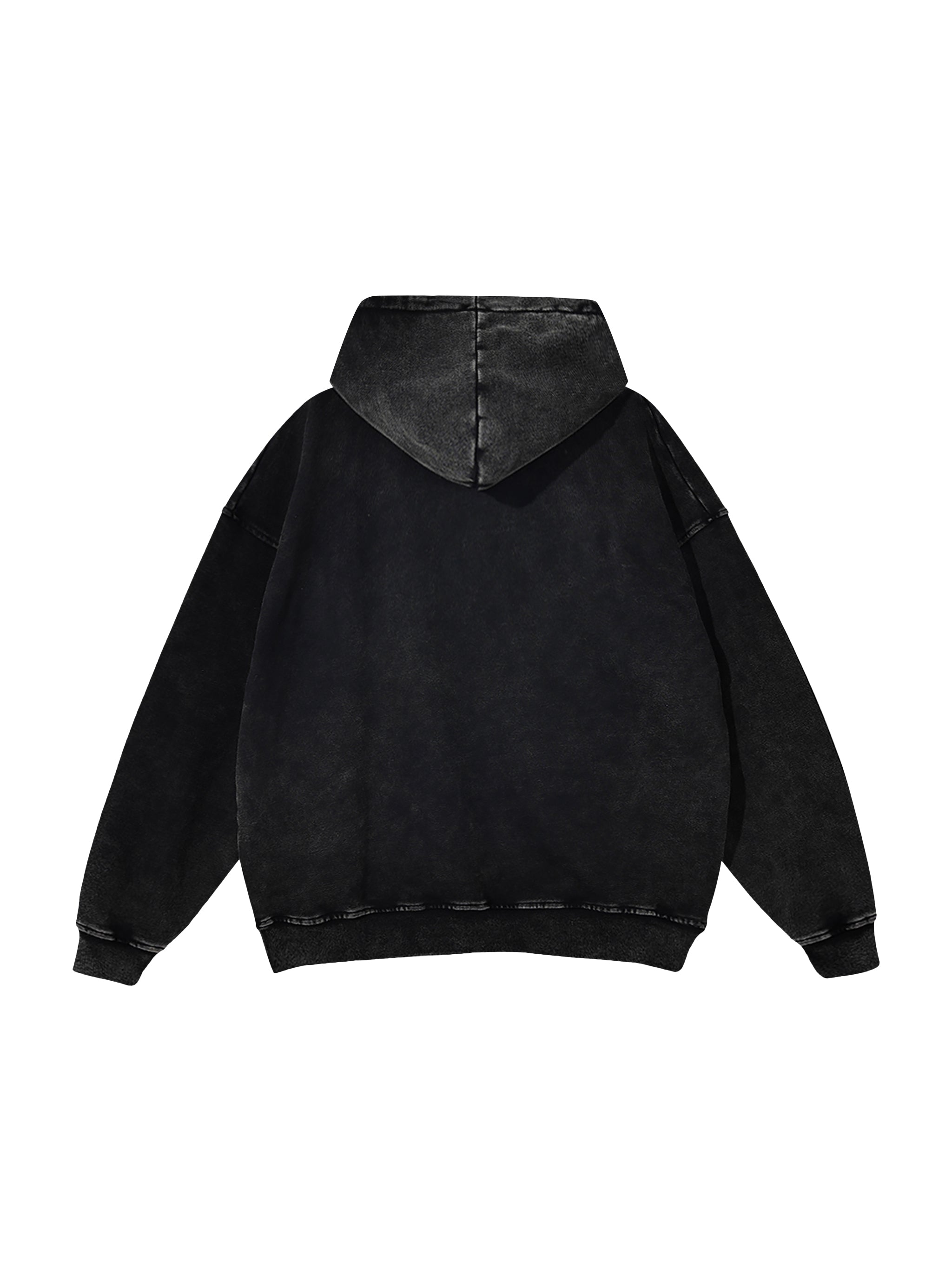 Snow Washed Loose Cotton Hoodie