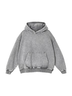 Snow Washed Loose Cotton Hoodie