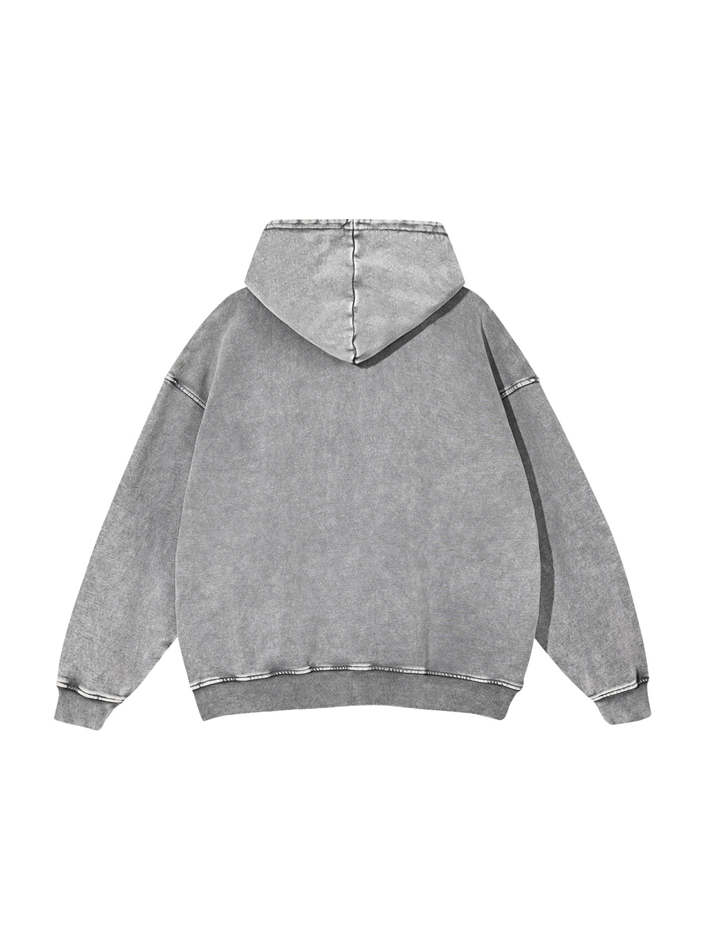 Snow Washed Loose Cotton Hoodie