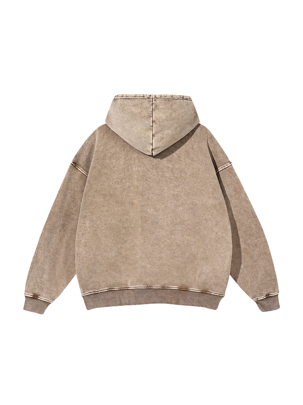 Snow Washed Loose Cotton Hoodie