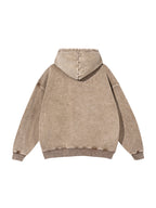 Snow Washed Loose Cotton Hoodie
