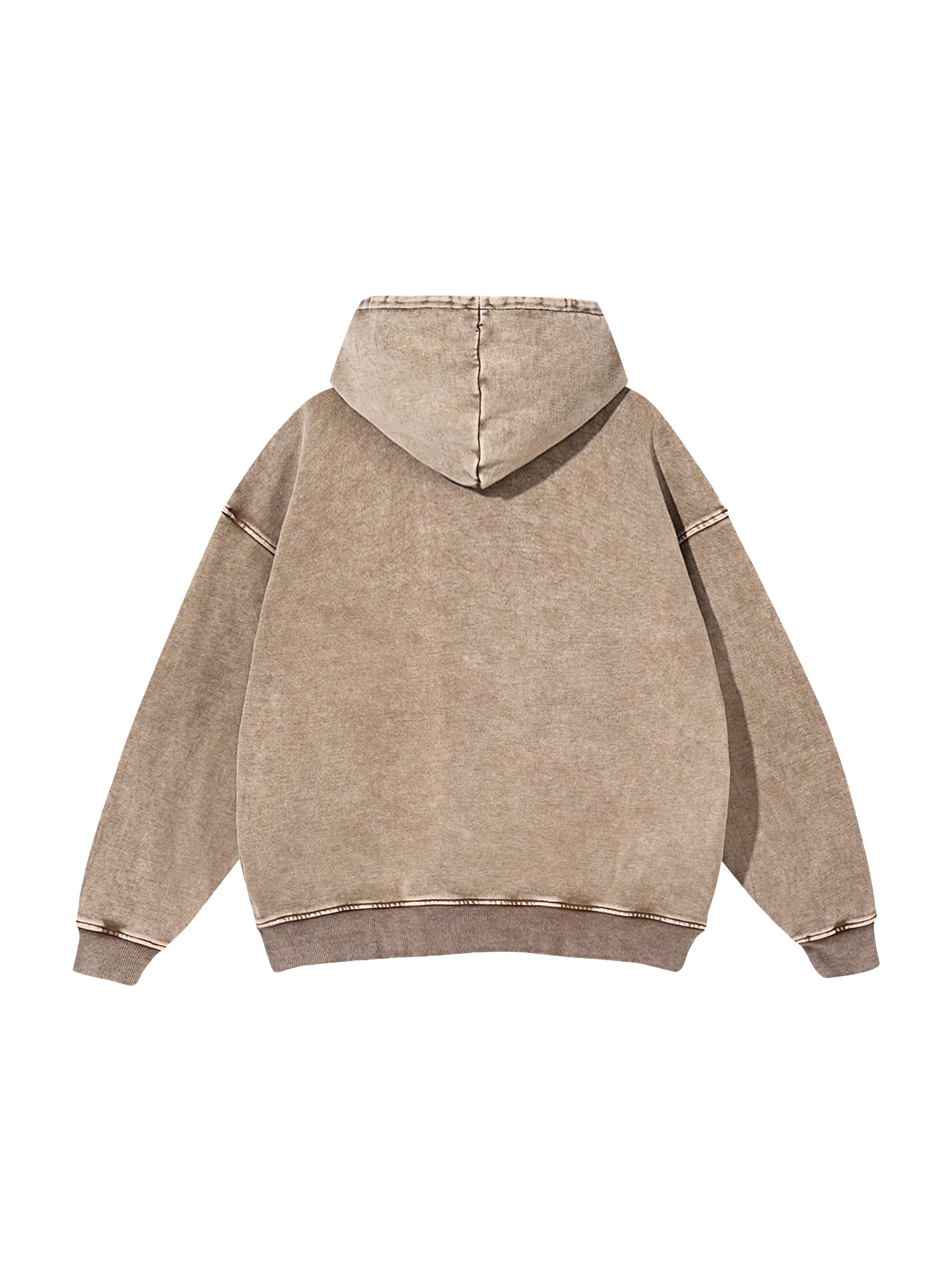 Snow Washed Loose Cotton Hoodie