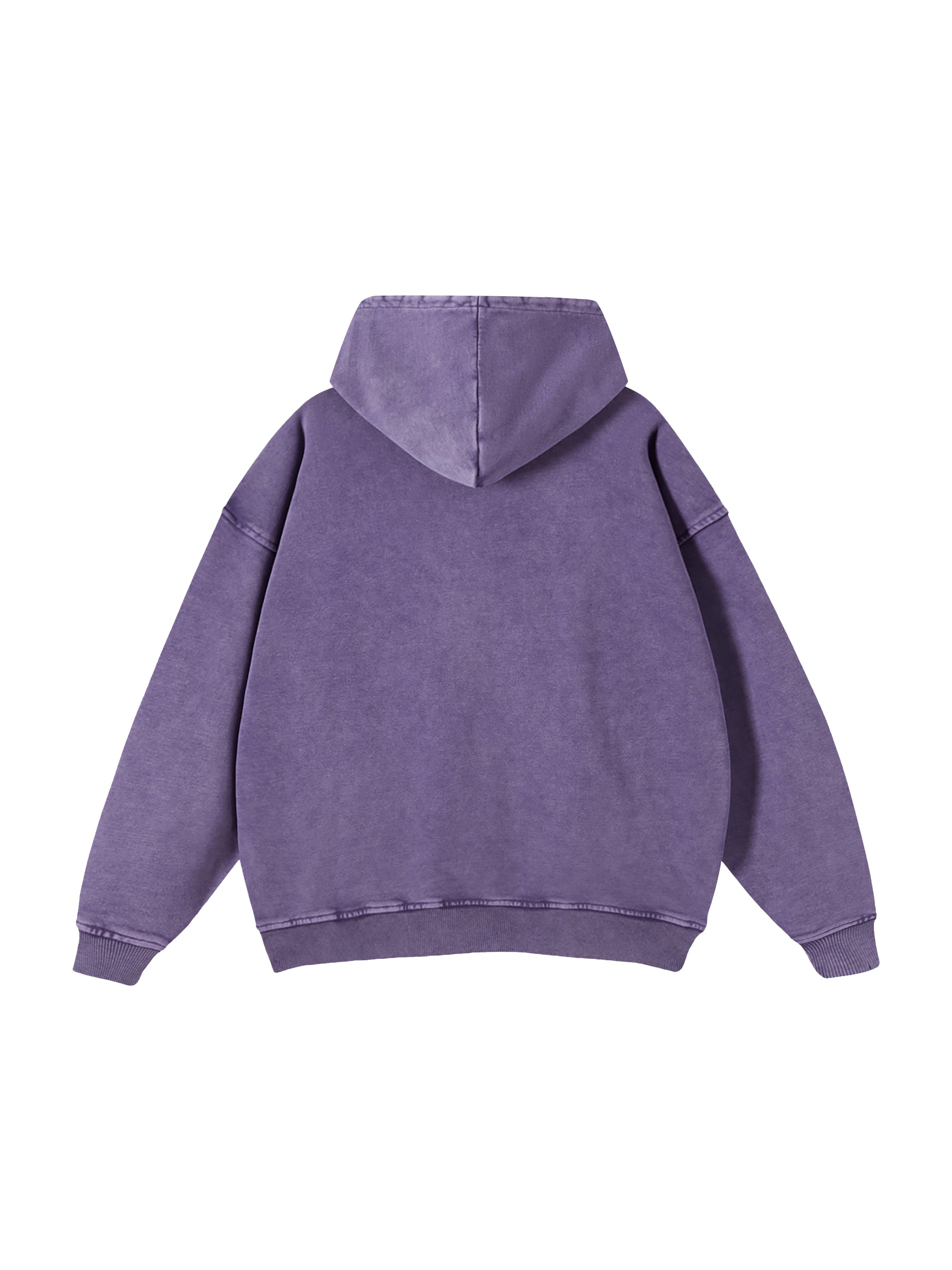 Snow Washed Loose Cotton Hoodie