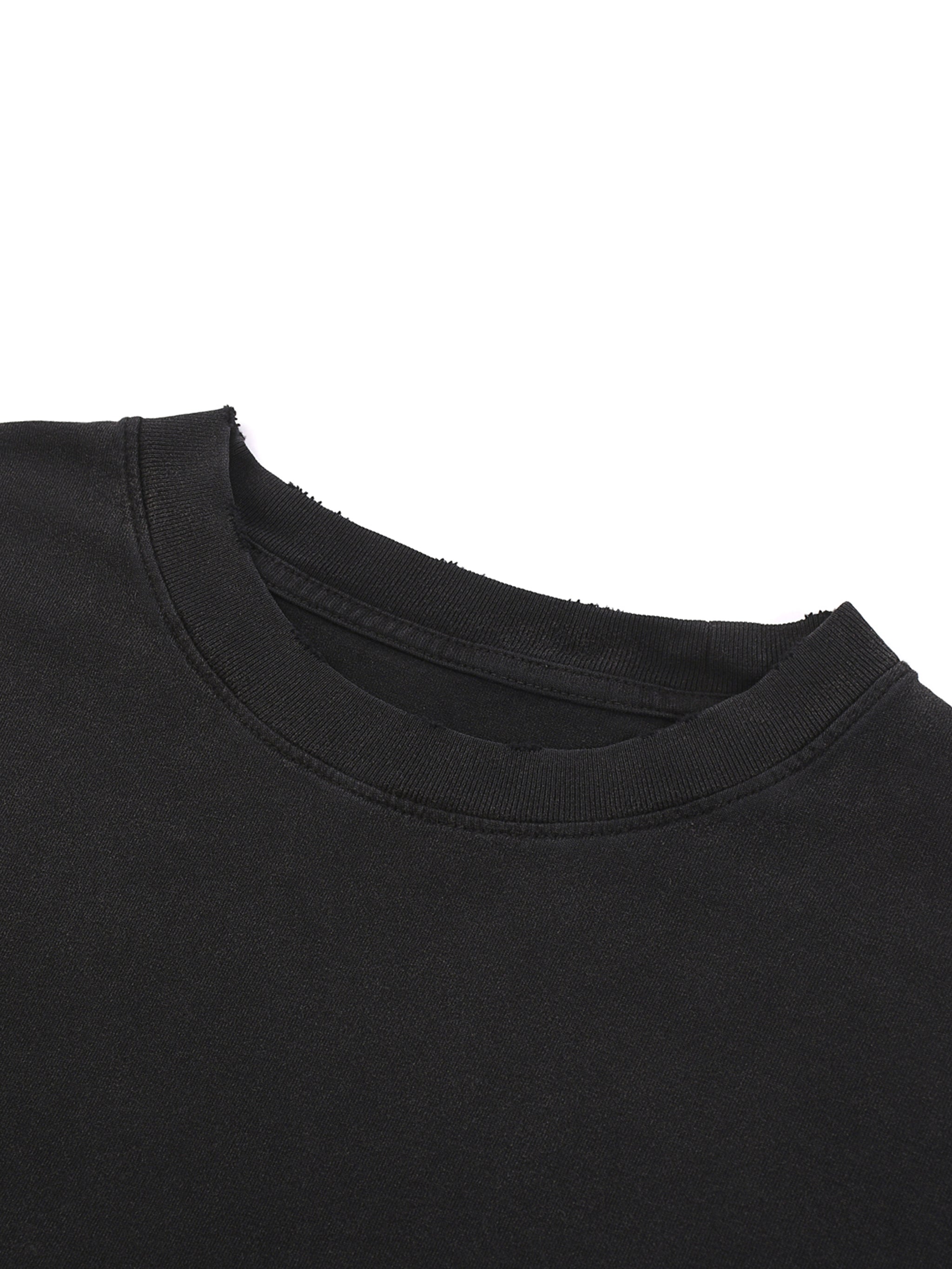 Snow Washed Raw-Hem T-Shirt