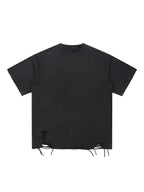 Snow Washed Raw-Hem T-Shirt