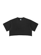 Snow Washed Raw Edge Crop Top