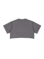Snow Washed Raw Edge Crop Top