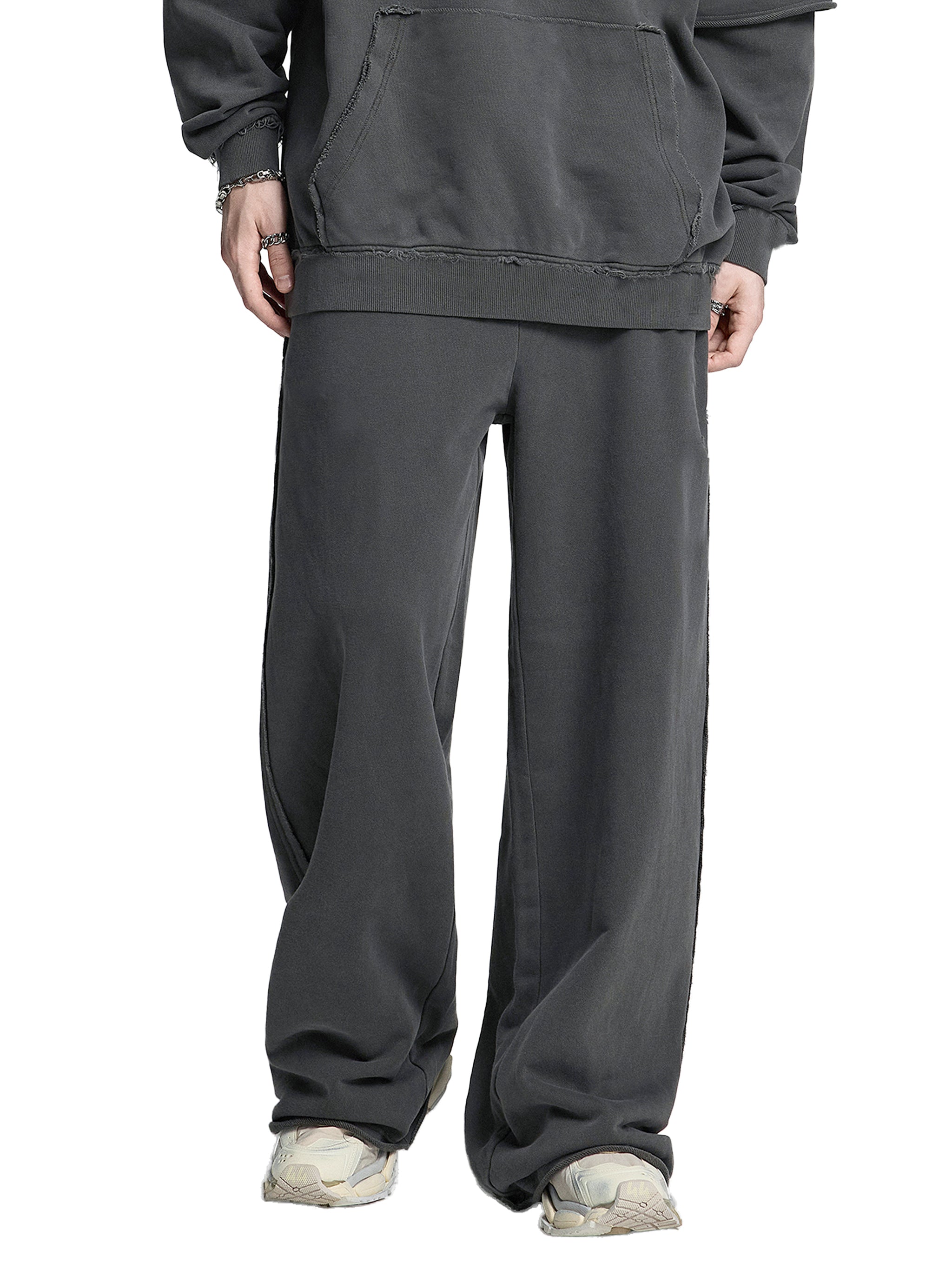 Snow Washed Raw Edge Sweatpants