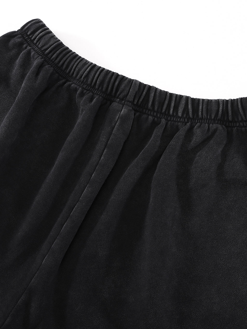 Snow Washed Raw Hem Shorts