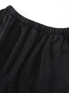 Snow Washed Raw Hem Shorts