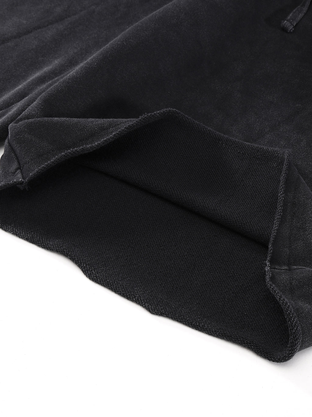 Snow Washed Raw Hem Shorts