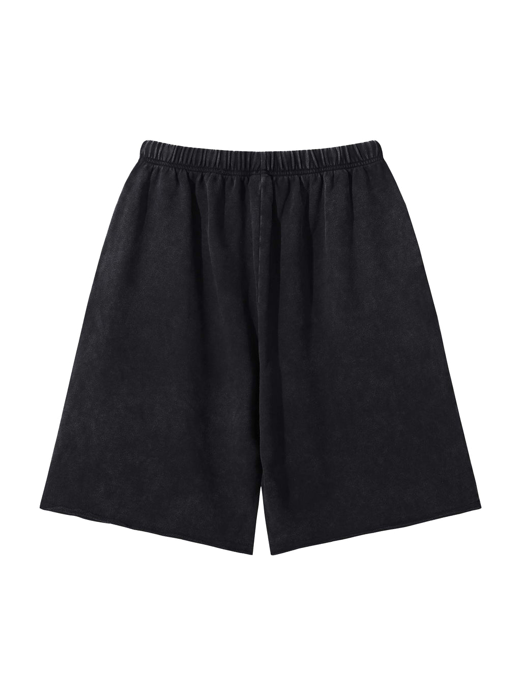 Snow Washed Raw Hem Shorts