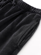 Snow Washed Raw Hem Shorts