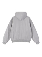 Snow Washed Tape Raw Edge Zip Hoodie - Men