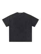 Snow Washed V-Neck Cotton T-Shirt