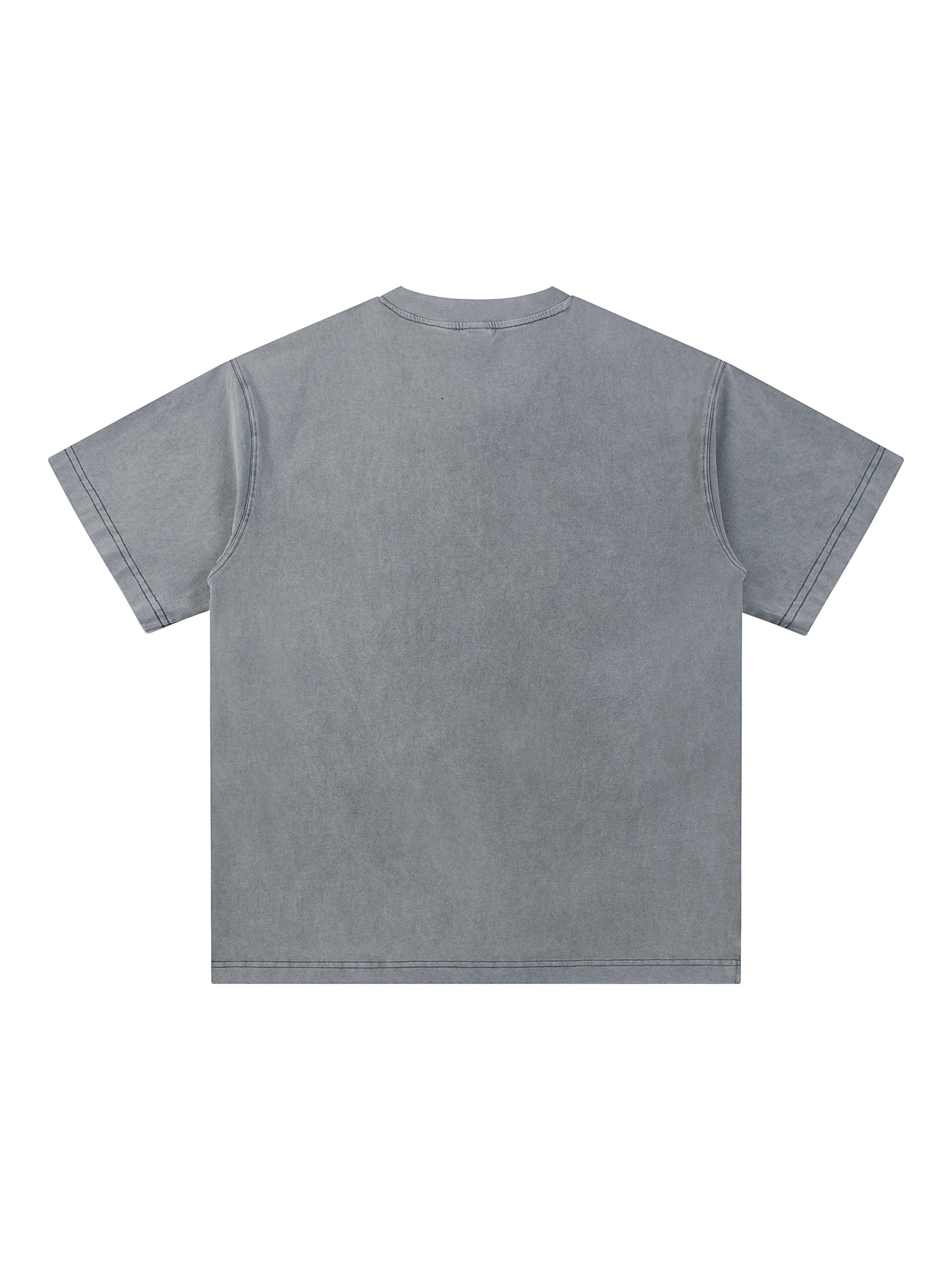 Snow Washed V-Neck Cotton T-Shirt