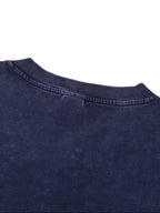 Snow Washed V-Neck Cotton T-Shirt