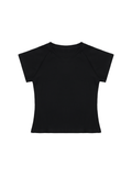 Solid Color Raglan Sleeve Crop Top