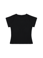Solid Color Raglan Sleeve Crop Top