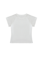 Solid Color Raglan Sleeve Crop Top
