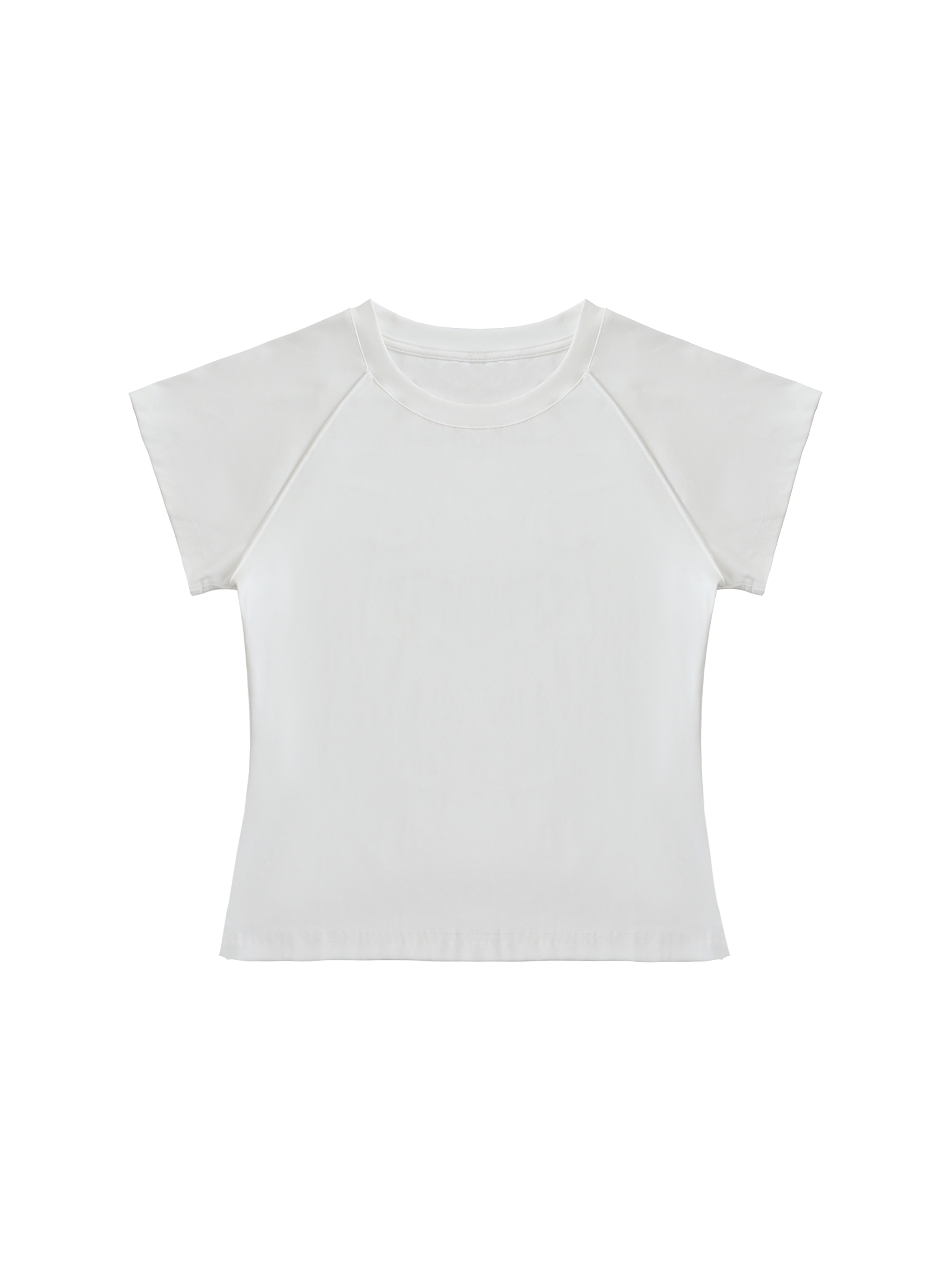 Solid Color Raglan Sleeve Crop Top