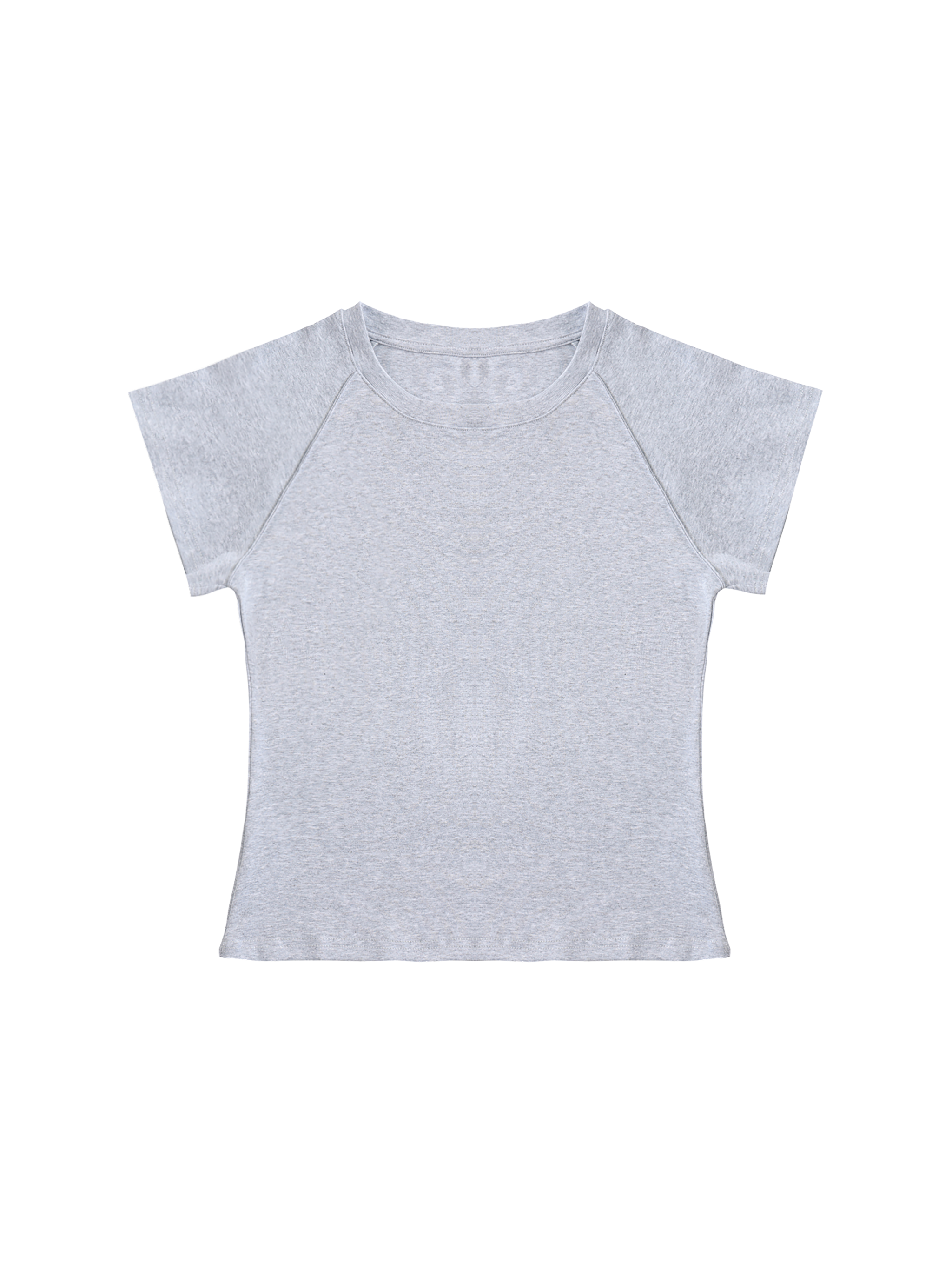 Solid Color Raglan Sleeve Crop Top