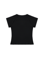 Solid Color Raglan Sleeve Crop Top